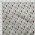 thumbnail image 3 of oneOone Cotton Poplin Twill Burgundy Fabric Leaves & Floral Artistic Craft Projects Decor Fabric Printed By The Yard 56 Inch Wide, 3 of 4