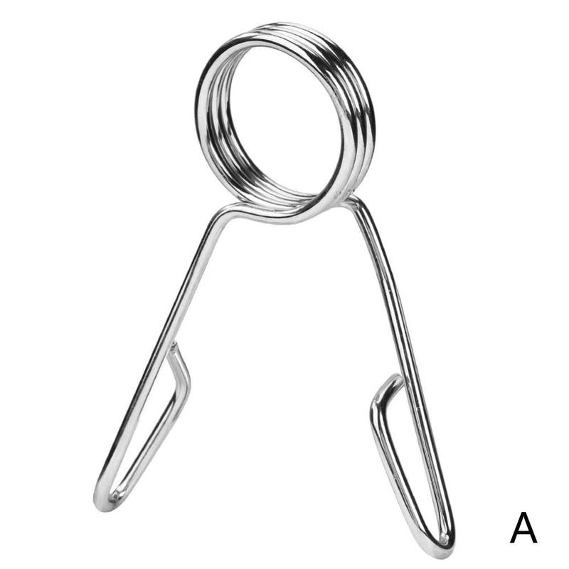 Weight bars Barbell Spring Collars Weight Barbell Bar Hole 5CM Steel