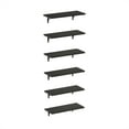 thumbnail image 2 of Furinno Rossi 18-Inch Wall Mounted Floating Display Shelves, Espresso, Set of 6, 2 of 5