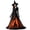 Orange, variant on Women's Halloween Gothic Dress Tree house Thorn Pattern Lace Chiffon Long Sleeve Round Neck Maxi Dress Party Witch Cosplay Costume Evening Gown for Women