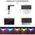 thumbnail image 4 of Outdoor LED Solar Wall Lights, 2-Pack Path Lighting, Color-Changing LED Outdoor Solar Lights, Wall Lights for Garden Paths, Walkways, 4 of 5
