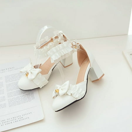 

ANXINDAXZ New Spring Summer Girls High Heels Princess Shoes Children Dress Performance Dance Leather Shoes Student Kids Baby 03A