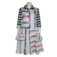 thumbnail image 2 of Disfraz de drama de TV, camisa de manga corta a cuadros, vestido sin mangas estampado para Halloween y Carnaval, 2 of 8