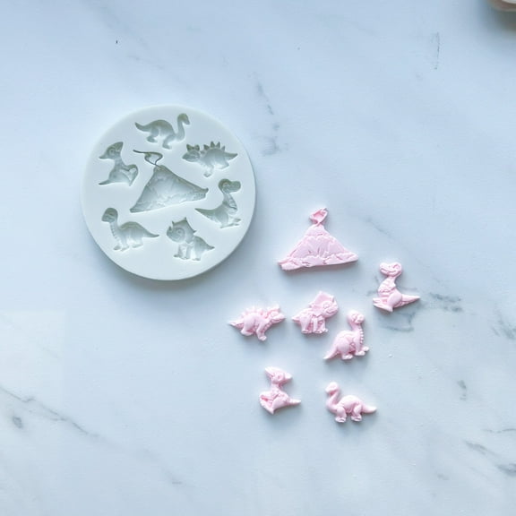 MINI DINOSAUR BAKING MOLD FOR CUPCAKES, CAKEPOPS, CHOCOLATE STRAWBERRIES, PRETZELS & RICE KRISPIES