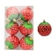thumbnail image 2 of Set de Adornos Navideños Irrompibles | Forma de Fresas | Rojo | 6 Piezas | Plástico | 6 Cm | Decoración para Árbol de Navidad y Fiestas, 2 of 6