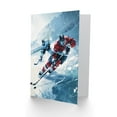 thumbnail image 2 of Artery8 Ice Hockey Players in Game Oil Painting Winter Greeting Birthday Card Him Her All Blank, 2 of 3