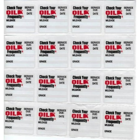 Oil Change Service Reminder Stickers 100 Stickers Walmart Com