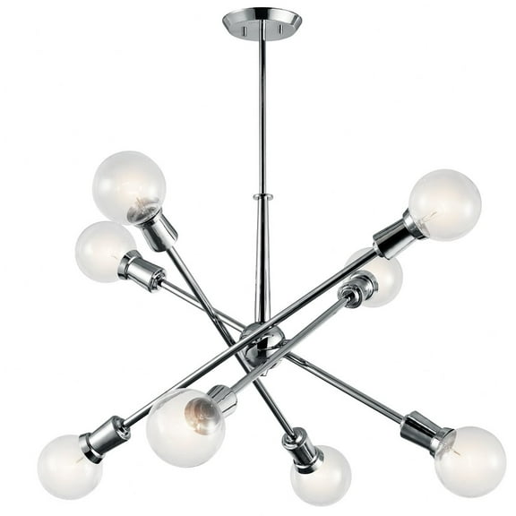 43118CH Kichler Lighting Armstrong - 8 Light Large Chandelier - with Contemporary inspirations - 26 inches tall by 30 inches wide-Chrome Finish