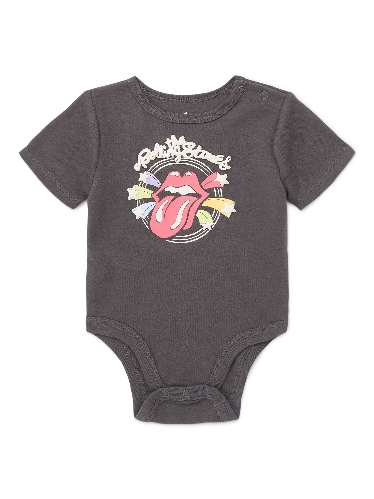 Rolling Stones Baby Boys or Girls Print Bodysuit, 2-Pack, Sizes 0/3M-24M