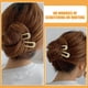 thumbnail image 3 of GOOHOCHY 4 horquillas decorativas para el pelo para mujer, horquillas en forma de U, horquillas vintage con lazo., 3 of 8