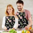thumbnail image 3 of Pioneer Flower Floral Print Pattern Apron for Women and Men, Cotton Linen Waterproof with Pockets, Adjustable, 33x27 Inch for Kitchen, Gardening, BBQ, Salon, 3 of 6