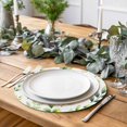 thumbnail image 2 of Sage Green Leaves Round 15 Inch Placemats Set of 4, Summer Botanical Farmhouse Leaf Watercolor HeatResistant Non Slip Place Mats for Dining Table, Wipeable Braided Kitchen Table Mats for Housewarming, 2 of 9