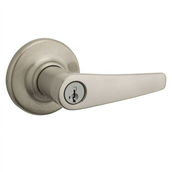 Kwikset Delta Lever Entry in Satin Nickel
