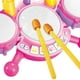thumbnail image 5 of Juego de batería de juguete Sunnimix Instrumentos musicales para bebés batería de guardería electrónica Rosado, 5 of 8