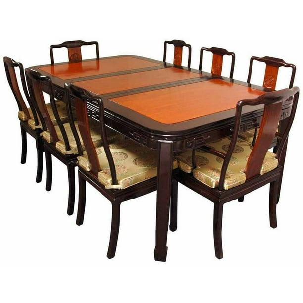 Oriental Furniture Rosewood Dining Room Set Two Tone Walmart Com Walmart Com