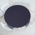 thumbnail image 3 of Ambesonne Navy Blue Fitted Round Tablecloth, Geometric Ogee Tile, 45"- 56" Diameter, Dark Blue Tan, 3 of 5