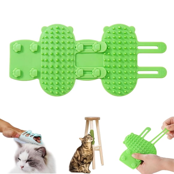Cepillo antipicazón para mascotas, cepillo de masaje para perros y gatos, nuevo artefacto de silicona para hacer cosquillas a las mascotas con 63 dientes de peine de cabeza redonda, herramienta para l