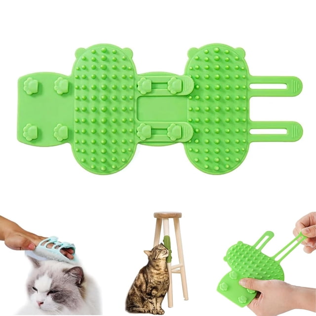Cepillo antipicazón para mascotas, cepillo de masaje para perros y gatos, nuevo artefacto de silicona para hacer cosquillas a las mascotas con 63 dientes de peine de cabeza redonda, herramienta para l