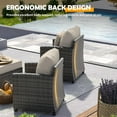 thumbnail image 4 of ELPOSUN Patio Furniture Sets with Fire Pit Table, 6 Pieces Outdoor Patio Sofa Set with Fire Pit Table,Wicker Rattan Outdoor Conversation Set with Ottoman for Poolside, Backyard,Gray Rattan Khaki, 4 of 10