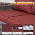 thumbnail image 5 of UDPATIO Outdoor Cushions for Patio Furniture, 4'' Replacement Cushions for Outdoor Furniture, Set of 4 Water-Resistant Outdoor Sectional Cushions for Sofa Couch Chair (Red), 5 of 10
