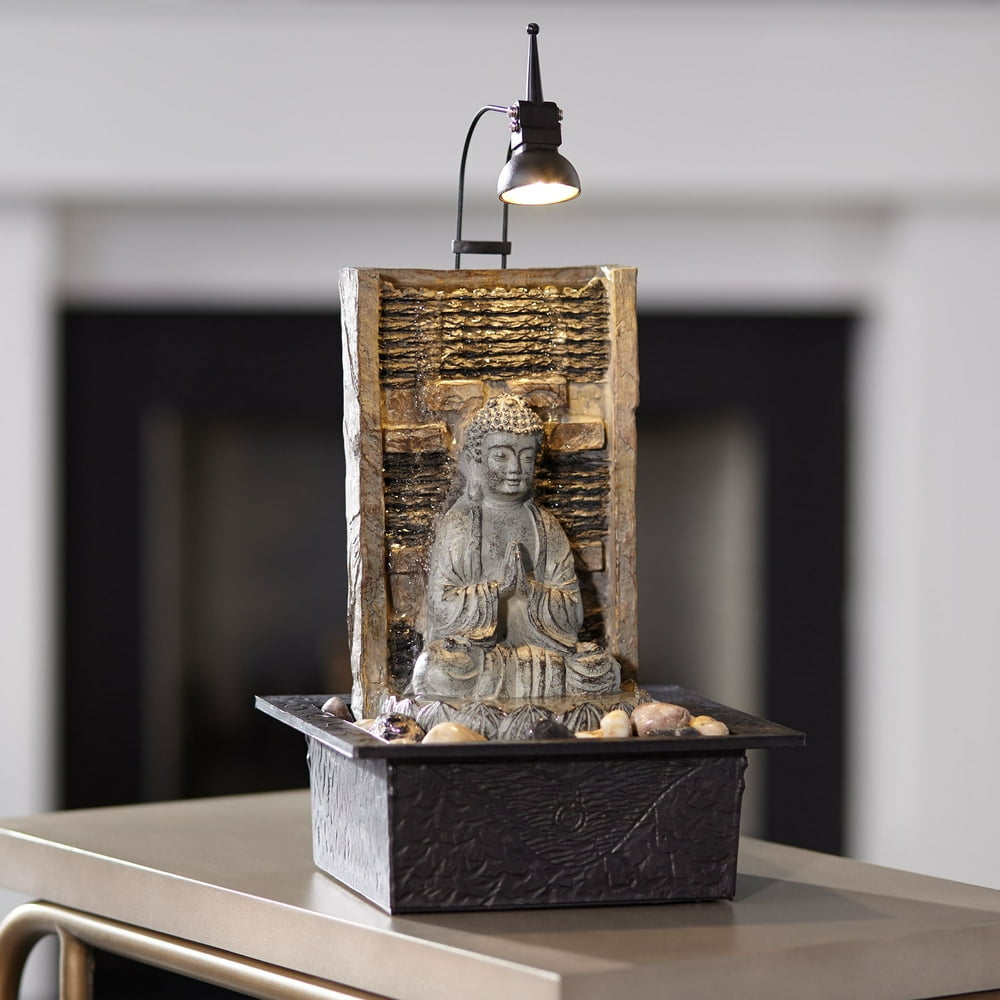 John Timberland Zen Buddha Tabletop Water Fountain 11 1/2" Waterfall