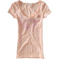 thumbnail image 1 of Aeropostale - Playera gráfica con cuello ancho para mujer, naranja, extra pequeña, 1 of 1