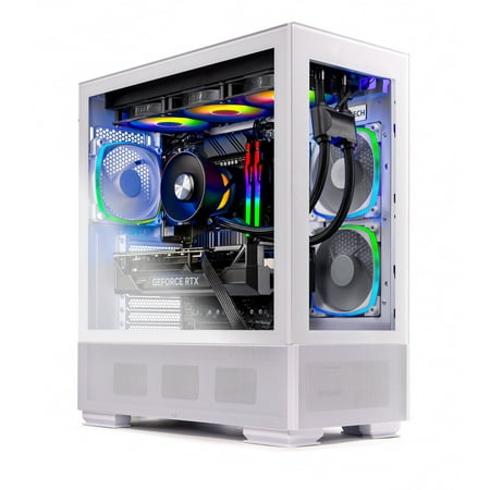 Skytech Azure Gaming PC Desktop AMD Ryzen 7 7700X NVIDIA Geforce RTX 5070 1TB Gen4 NVMe SSD 32GB RAM, AIO Liquid Cooling Windows 11