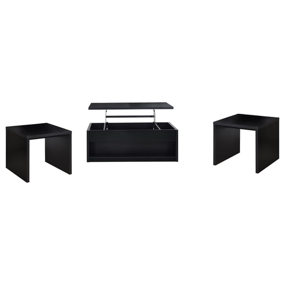 Knapp 3-piece Lift Top Coffee Table Set Black