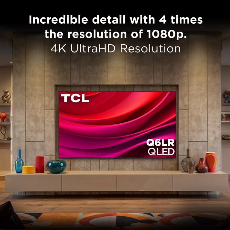 TCL 75” Class Q6LR Series QLED 4K HDR Smart Roku TV (New 2026