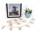 thumbnail image 4 of Boho Home Decor, 2 Piece Macrame Wall Hanging, Bohemian Macrame, Cotton Linen Tassel Ornaments Macrame Garland for Flower Basket, Nursery, Wall Decor (Beige) BANYUO Electrónica, 4 of 5