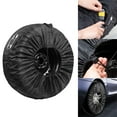 thumbnail image 5 of Lierteer 13"-23" Car Spare Tyre Tire Protection Cover Carry Tote Handle Storage Bags 19-23inch, 5 of 7