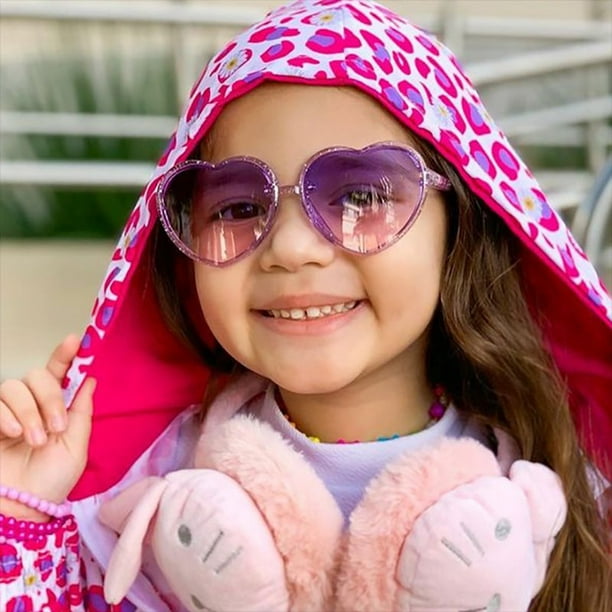 Gafas De Sol Con Forma De Corazon Para Ninos Retro Lindo Rosa De Dibujos Animados Marco Ninas UV400 Bodega Aurrera en linea