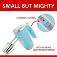 thumbnail image 4 of Brentwood New Lightweight 150-Watt 5-Speed Electric Hand Mixer (Blue), 4 of 14