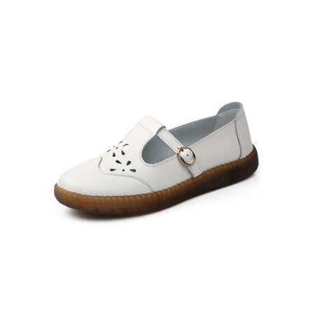 

Ferndule Women s Comfy Hollow Out Flat Shoes Wedding Wear Resistant Buckles Party Anti-Slip Heels Flats