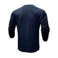 thumbnail image 4 of SUNSIOM Men's Spring Autumn Casual T-shirt Solid Color Long Sleeve Crewneck Button Up Tops, 4 of 5