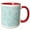 Red/White, variant on 3drose, Trendy Luxury Blue Teal Quartz Malachite Gemstone Agate Geode, 15oz Mug