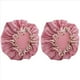 thumbnail image 1 of 2X Gorro de Ducha de Doble Capa Sombrero Impermeable para Mujer Baños Sombrero de Baño de Pelo Cubierta de Pelo Gorro para Cabello Seco con Humo de Aceite Rosado, 1 of 5