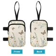 thumbnail image 3 of COEQINE Forearm Crutch Accesories Walking Stick Bag Butterfly Daisy Beige Elbow Crutch Pouch, Cane Attachment, with Multiple Pockets, Phone Holder, for Adults Women Men, 3 of 7