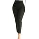 thumbnail image 2 of ulafbwur Pantalones De Mujer Pantalones De Traje Plisados De Cintura Alta Bolsillos Noveno Largo Color Sólido Pierna Recta Negocios, 2 of 4
