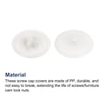 thumbnail image 4 of Screw Cap Covers, 160 Pack 17x4mm Plastic Screw Decoration Cover, White, 4 of 5