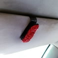 thumbnail image 3 of Windfall Car Sun Visor Glasses Holders Bling Diamond Eyeglasses Sunglasses Hanger Mount with Ticket Card Clip, 3 of 4