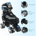thumbnail image 6 of Kids Roller Skates for Boys, Black Adjustable Rollerskates with Light up Wheels for Big Kids, Birthday Gift for Beginner Outdoor Sports, 6 of 7
