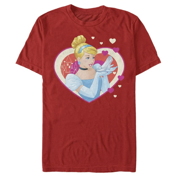 Men's Cinderella Valentine Glass Slipper Graphic T-Shirt