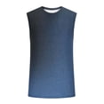 thumbnail image 4 of USNSM Men's Gradient Print Tank Top Summer Casual Sleeveless Crew Neck Fitness Tee Shirts Lightweight Gym Running Undershirts Blue XL, 4 of 5