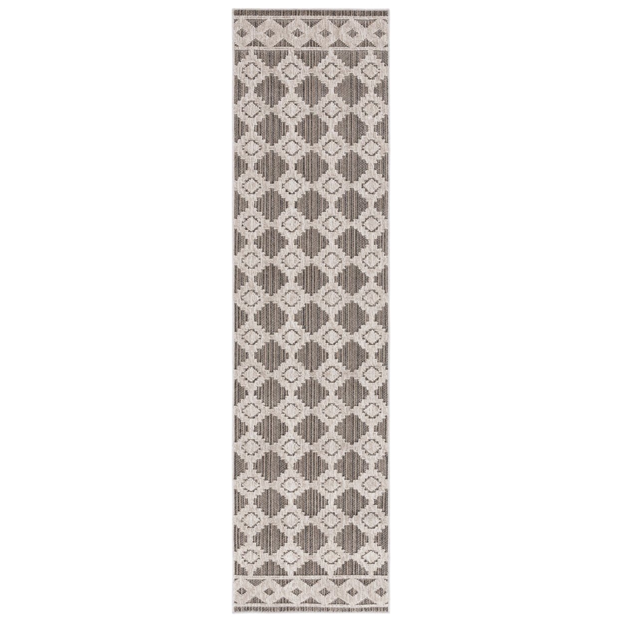 SAFAVIEH Global Paylynn Diamond Indoor/Outdoor Area Rug, Beige/Dark Beig, 9' x 12'