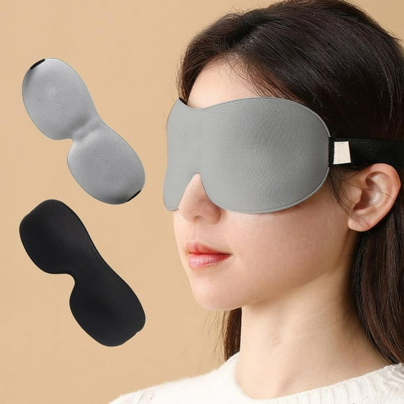 Máscara de ojos opaca para hombres y mujeres | Máscara de sueño contorneada amigable con las pestañas | Correa ajustable ultraligera | Bloquea la luz para viajes, siestas, descanso | Espuma suave de