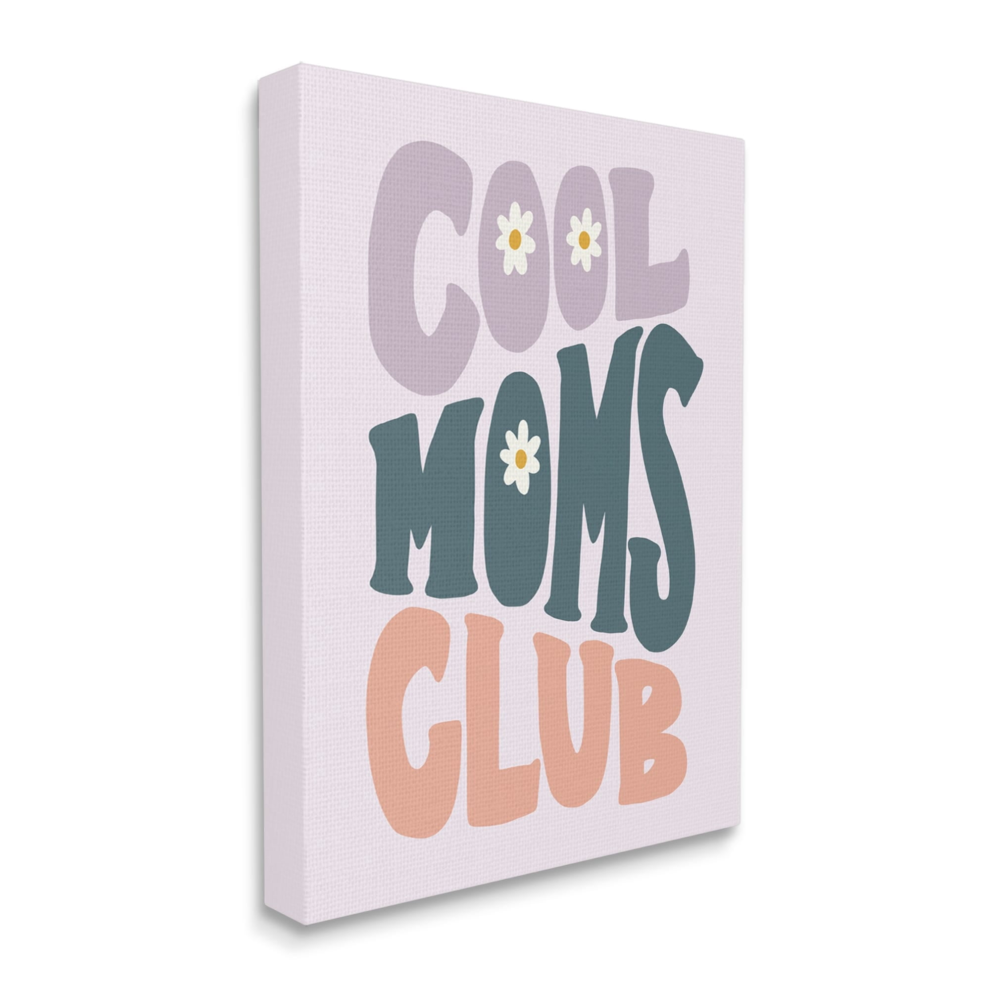 Stupell Industries Cool Moms Club Floral Phrase Holiday Painting Gallery Wrapped Canvas Print Wall Art