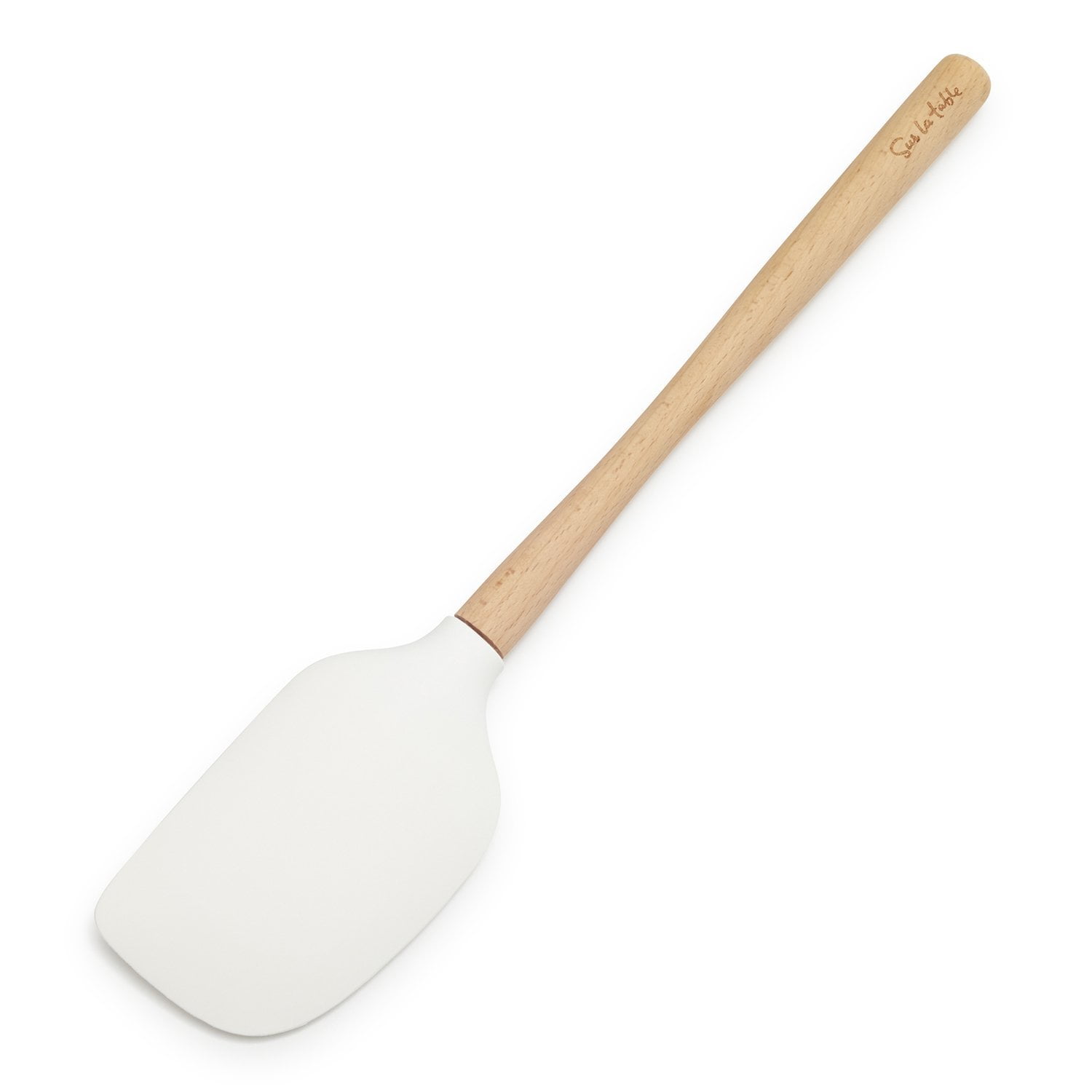 FlexCore Jumbo Silicone Spatula with Wood Handle 90595BLK , White