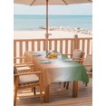 thumbnail image 2 of Outdoor Tablecloth with Umbrella Hole for Patio/Picnic/Party/Camping, Sage Green Orange Ombre Waterproof Table Cloth Rectangle Table Cover Washable, Abstract Modern Gradient (54"x 80"), 2 of 8