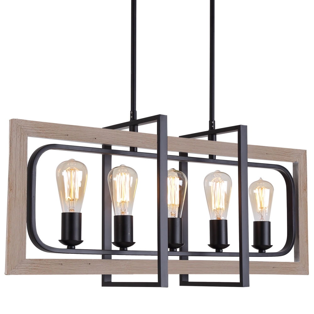 Kepooman 5-light Rustic Farmhouse Chandelier, Rustic Industrial Iron Chandeliers for Living Room Bedroom, 31.5" X 8.6" X 13.7" Kepooman 5-light Rustic Farmhouse Chandelier, Rustic Industrial Iron Chandeliers for Living Room Bedroom, 31.5" X 8.6" X 13.7"